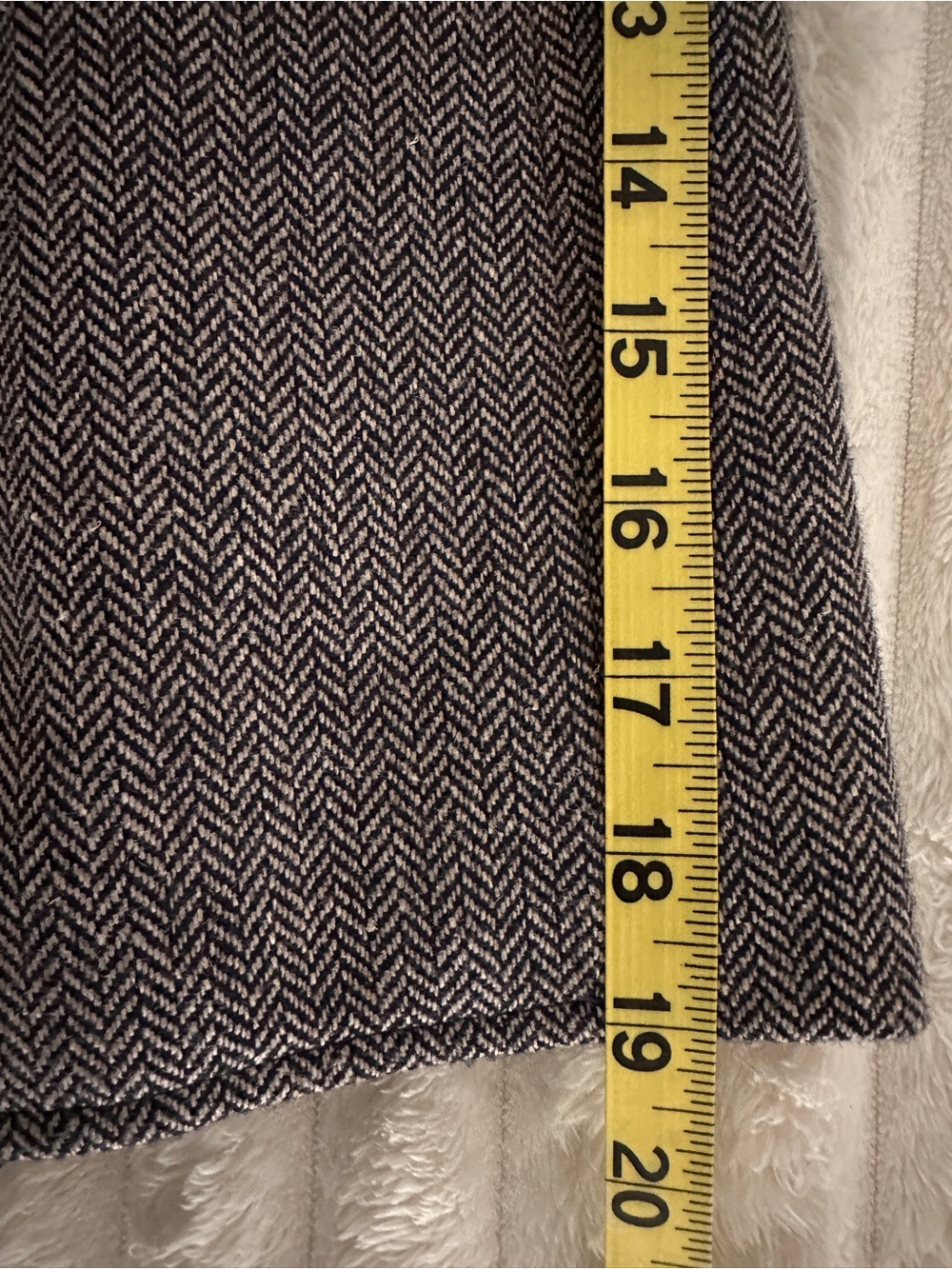 VINTAGE Ralph Lauren Gray Herringbone Single-Button Tailored Wool Blazer - Picture 12 of 13